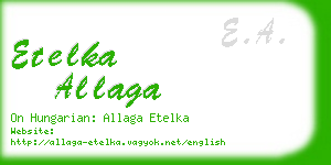 etelka allaga business card